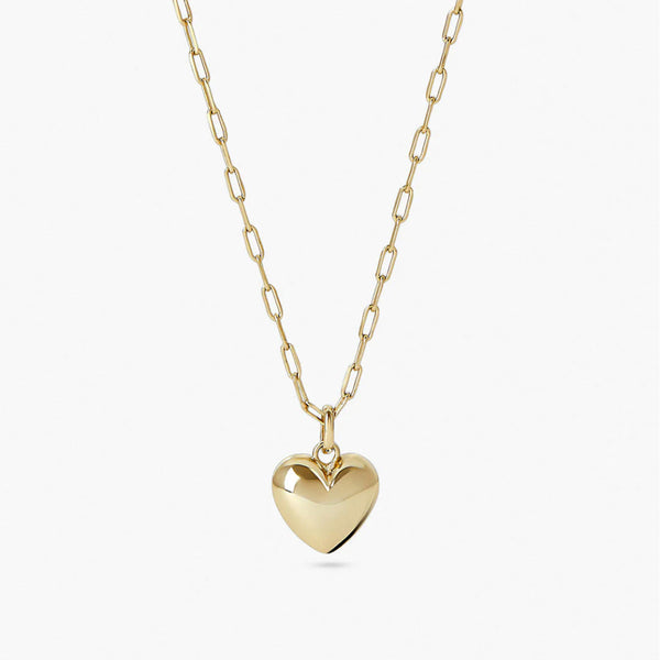 Full Heart Gold Set in 14kt Gold Over Sterling Silver