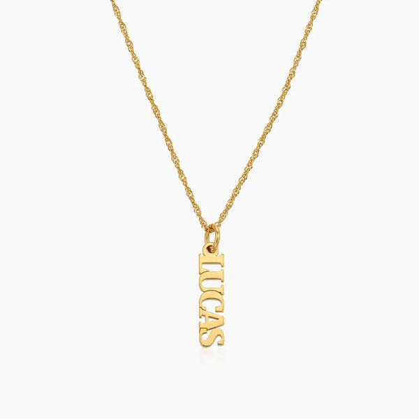 Exceptional Name Necklace with Birthstone in 14kt Gold Over Sterling Silver