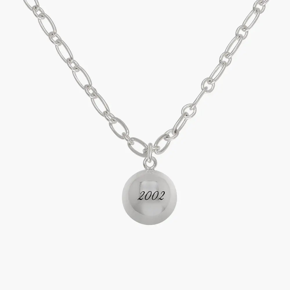 Superball Name Necklace in 14K Gold over Sterling Silver