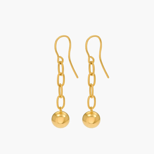 ChainReaction Drop Earrings in 14K Gold over Sterling Silver