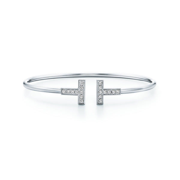 Twin T Dazzle Bracelet in 925 Sterling Silver