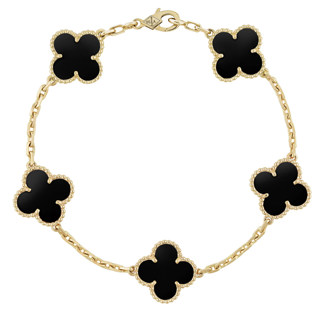 Lucky Clover Bracelet in 14k Gold Over Sterling Silver