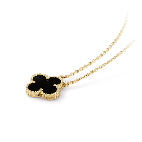 Lucky Clover Necklace in 14k Gold Over Sterling Silver